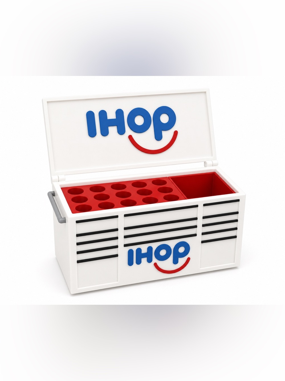 IHOP Mini Toolbox Pen And Trinket Holder Desk Top Organizer